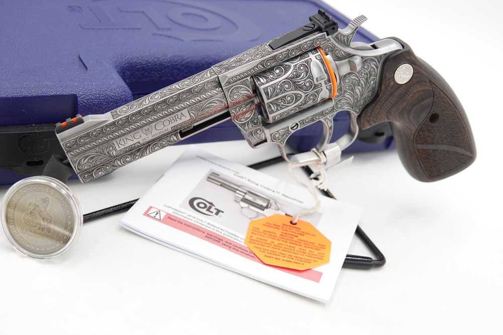Rare Collectible Custom Engraved Colt King Cobra Target 357 MAG 4.25"-img-1