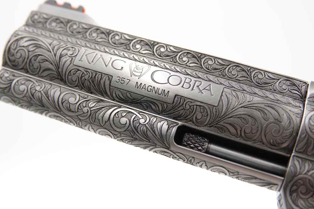 Rare Collectible Custom Engraved Colt King Cobra Target 357 MAG 4.25"-img-36