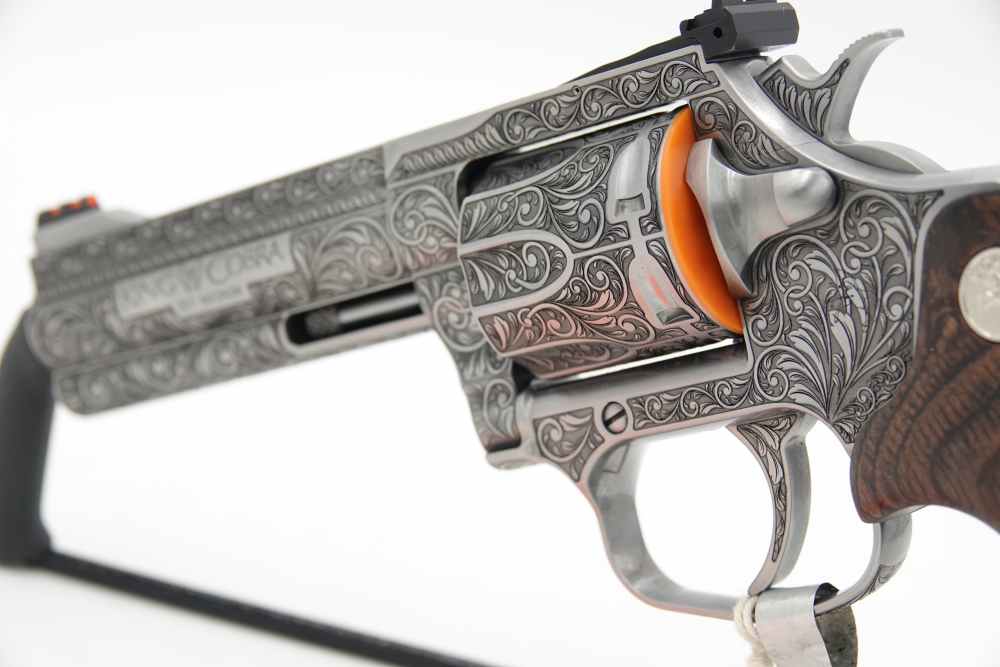 Rare Collectible Custom Engraved Colt King Cobra Target 357 MAG 4.25"-img-9