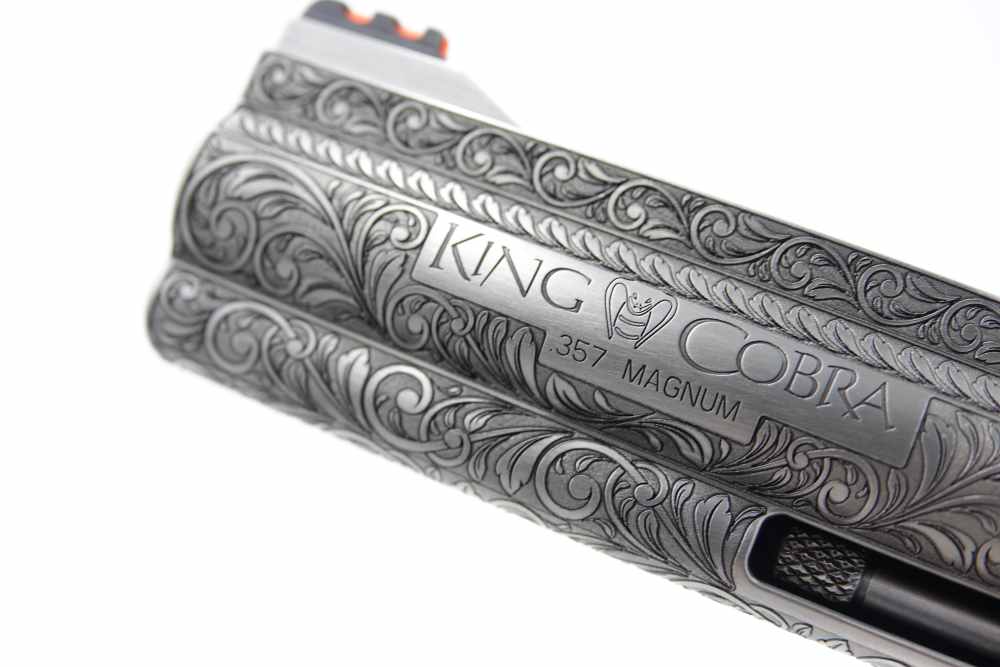 Rare Collectible Custom Engraved Colt King Cobra Target 357 MAG 4.25"-img-37