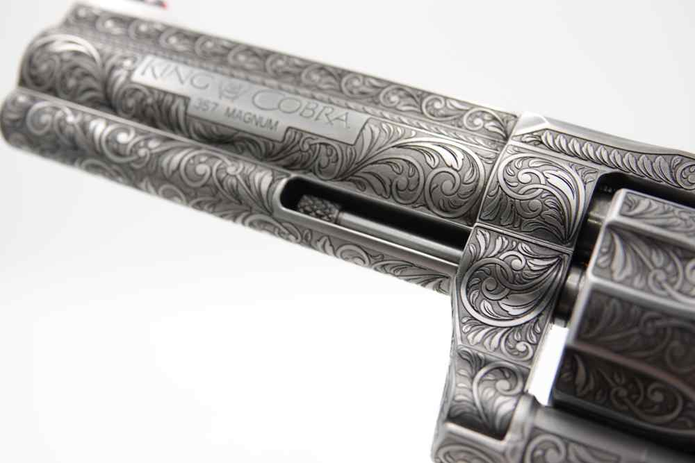 Rare Collectible Custom Engraved Colt King Cobra Target 357 MAG 4.25"-img-35