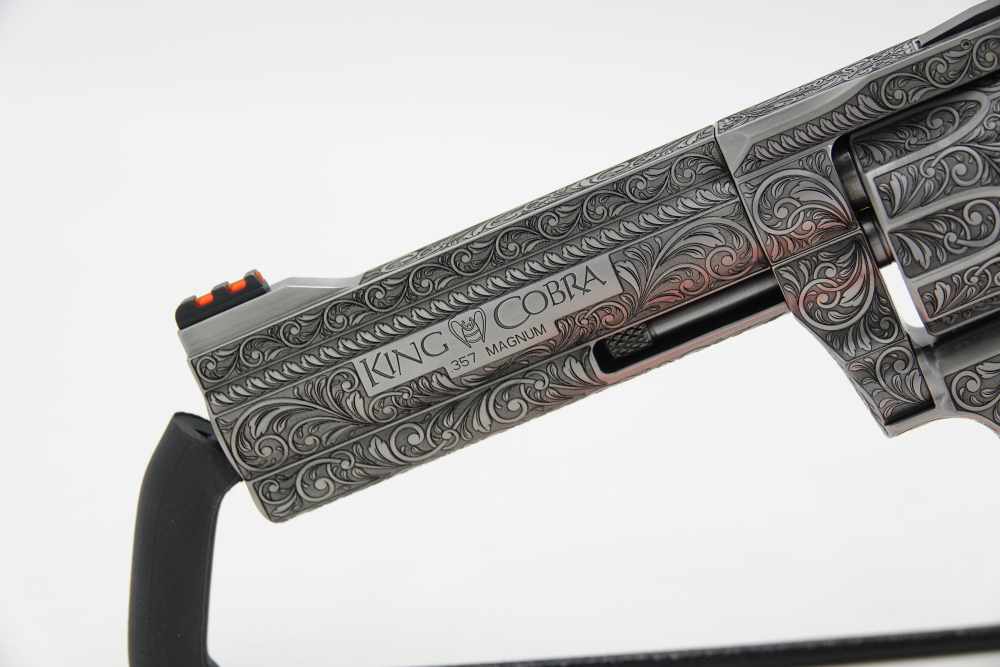 Rare Collectible Custom Engraved Colt King Cobra Target 357 MAG 4.25"-img-4