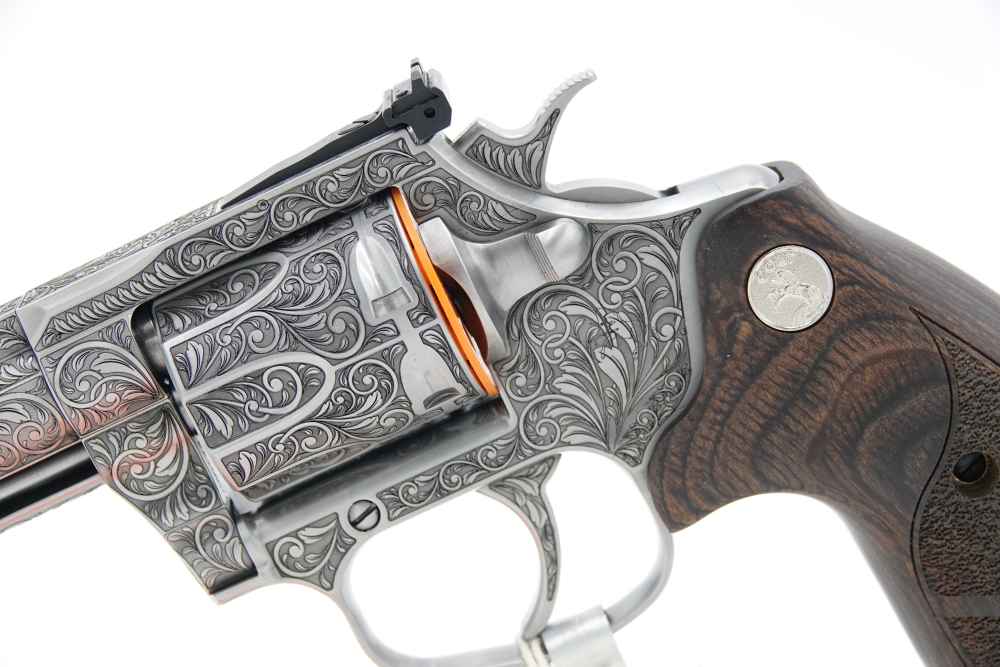 Rare Collectible Custom Engraved Colt King Cobra Target 357 MAG 4.25"-img-6