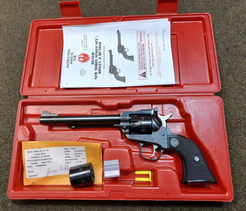 Excellent Ruger Single-Six Convertible–22LR/.22WMR–6.5”–W/Factory Case-img-0