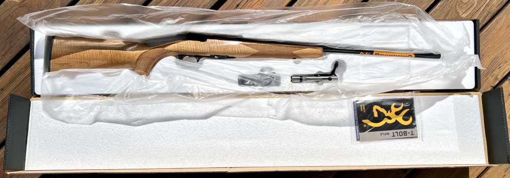 Browning T-Bolt Sporter Maple .22LR AAAA Maple 22" NIB Nice Wood-img-2