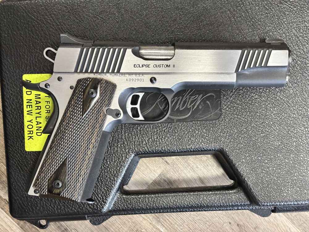 KIMBER ECLIPSE CUSTOM II STAINLESS 45 ACP . NO RESERVE -img-1