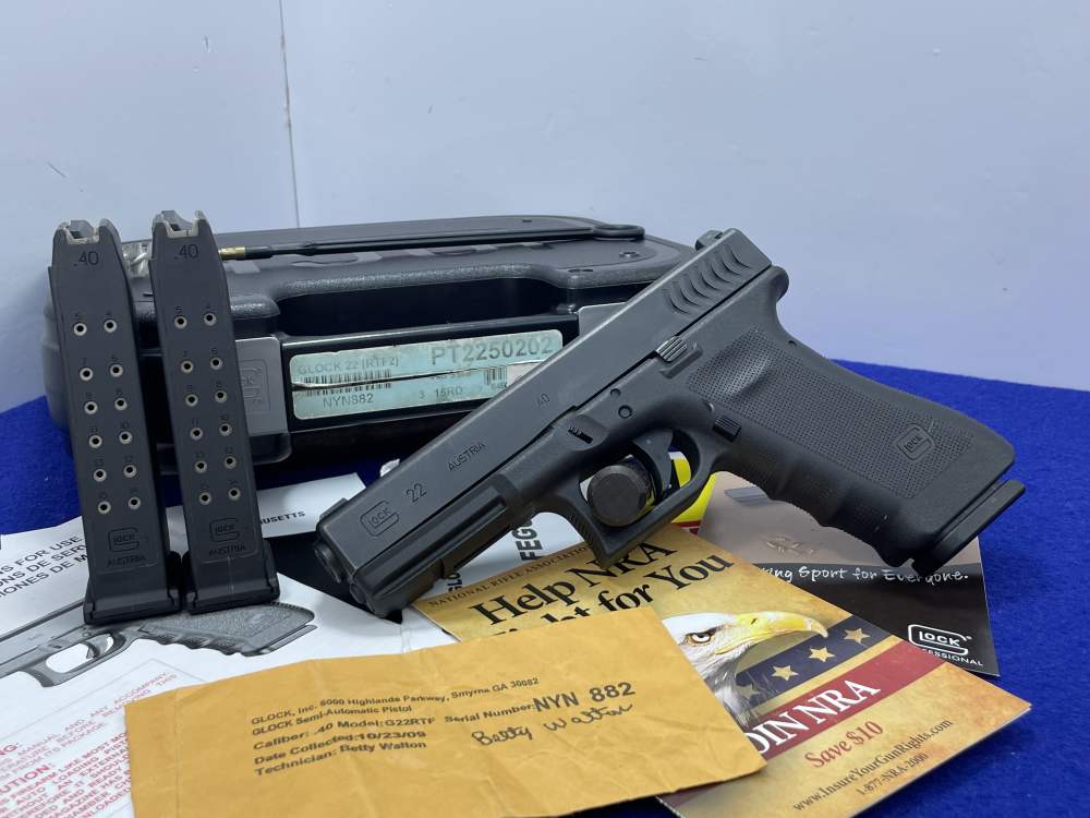 2009 Glock 22RTF .40 S&W 4.49" Blk *DESIRABLE FISH SCALE SLIDE SERRATIONS*-img-48