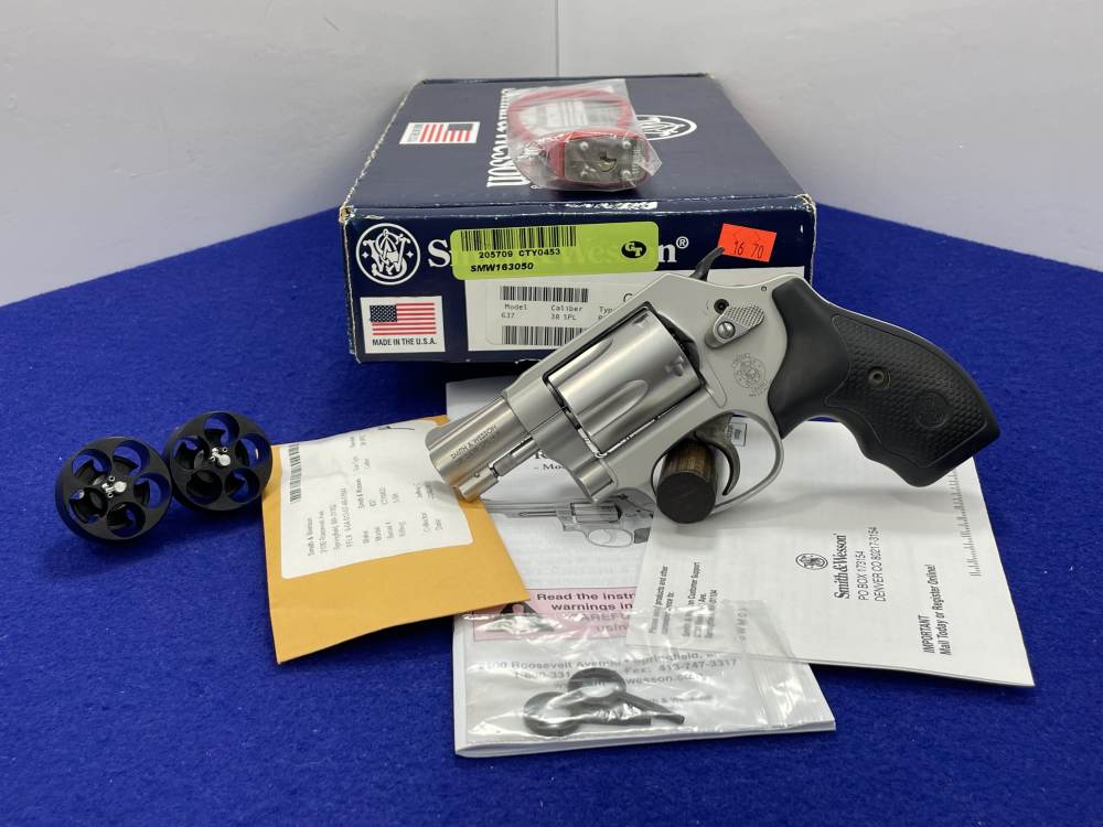 2013 Smith & Wesson 637-2 Airweight .38 Spl+P 1.875" *ULTRA-LIGHT REVOLVER*-img-4