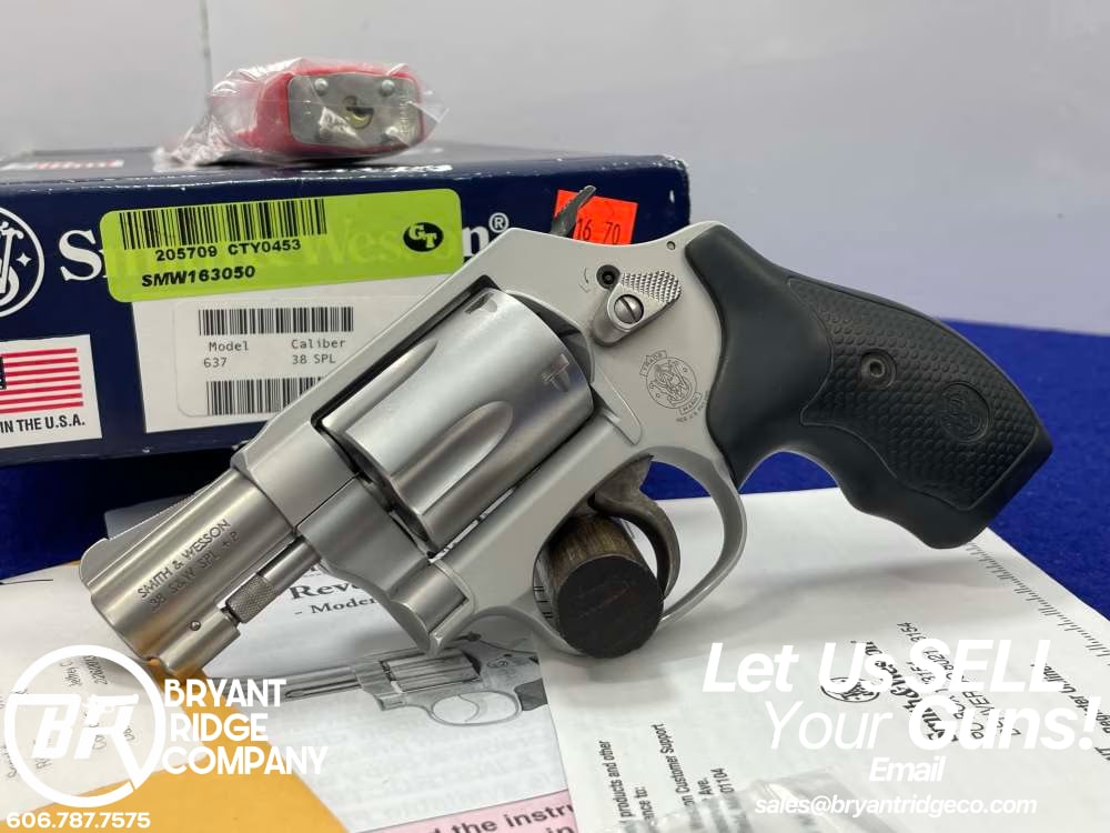 2013 Smith & Wesson 637-2 Airweight .38 Spl+P 1.875" *ULTRA-LIGHT REVOLVER*-img-0