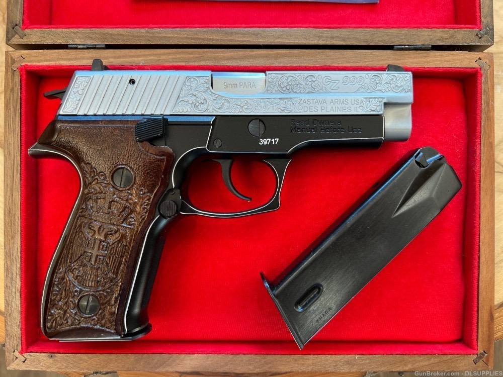 ZASTAVA ARMS CZ999 HARD CHROME FINISH HAND ENGRAVED 4.25" BBL 9MM-img-1