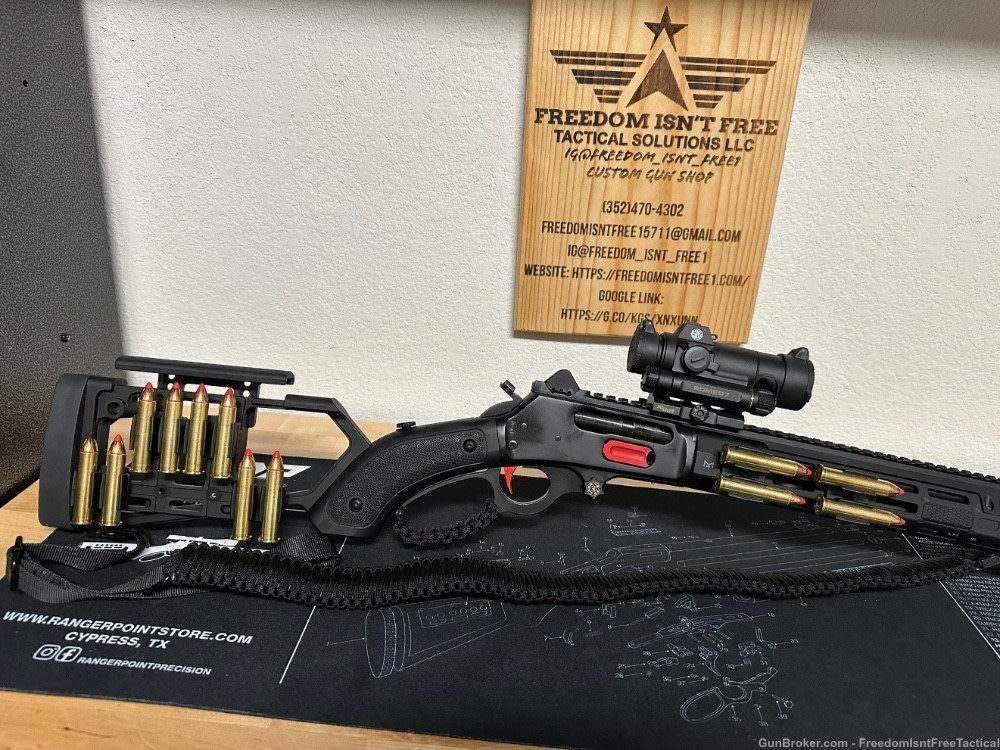 Custom Marlin Dark 1895 45-70 Tactical Lever Gun-img-2
