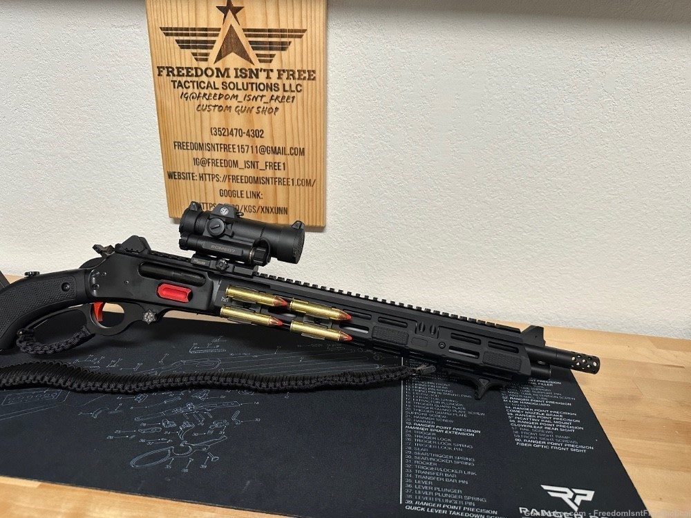 Custom Marlin Dark 1895 45-70 Tactical Lever Gun-img-1