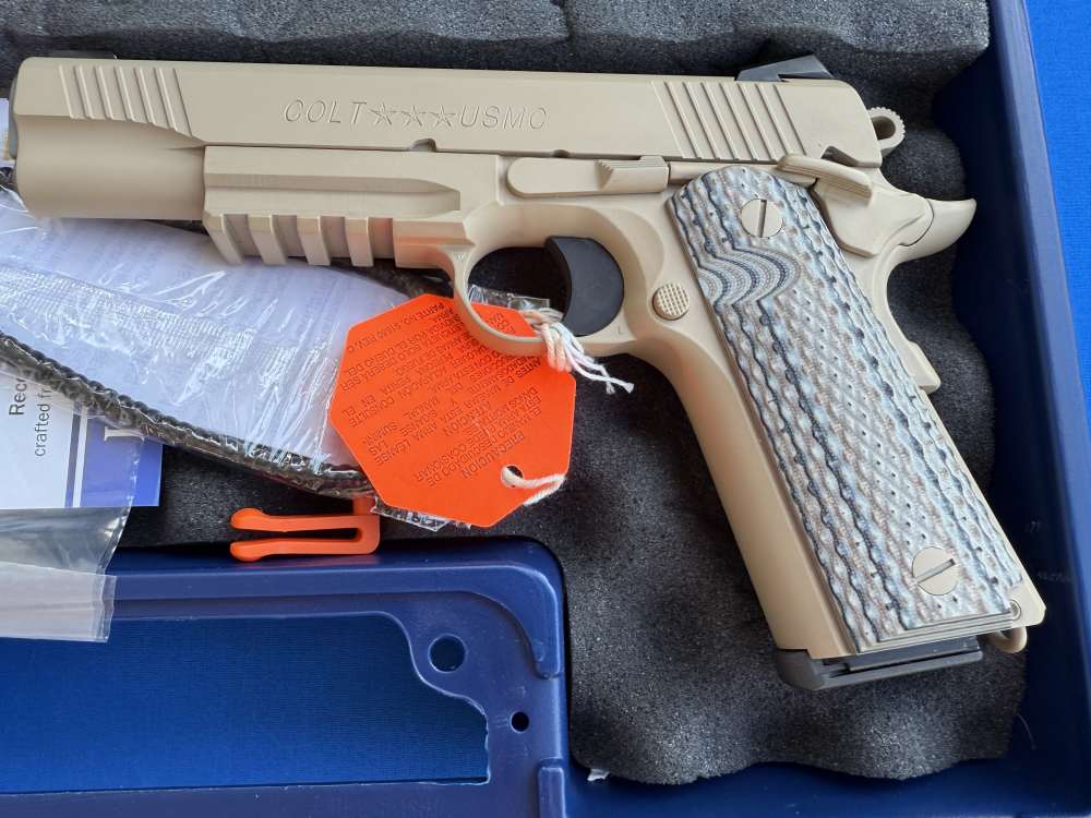 2013 Colt 1911 CQB USMC Roll Marked 45ACP with Original Box & Papers 100% -img-0