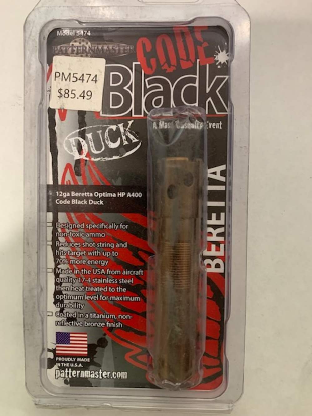 Patternmaster 5474 12 ga. Beretta Optima HP A400 code black duck-img-0