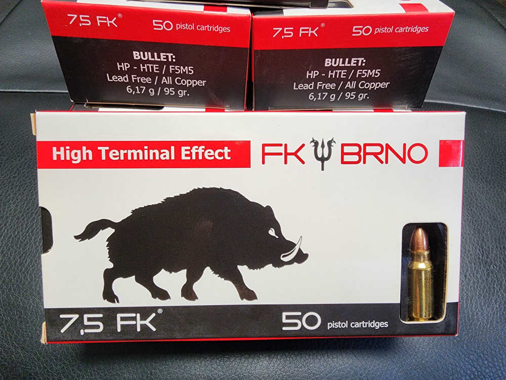 NEW 300 ROUNDS FK BRNO 7.5 FK 95 GRAIN COPPER HP HIGH TERMINAL EFFECT HTE-img-0