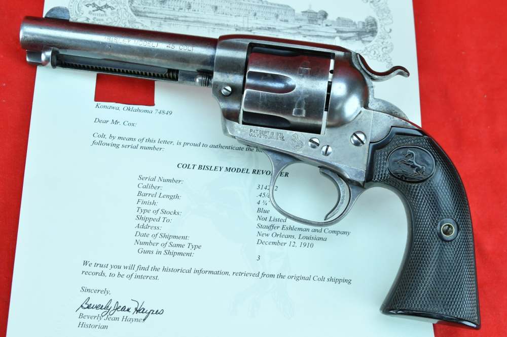 SHARP, SCARCE Colt Bisley Revolver - .45 - 4-3/4" - *NEW ORLEANS SHIPPED*-img-0