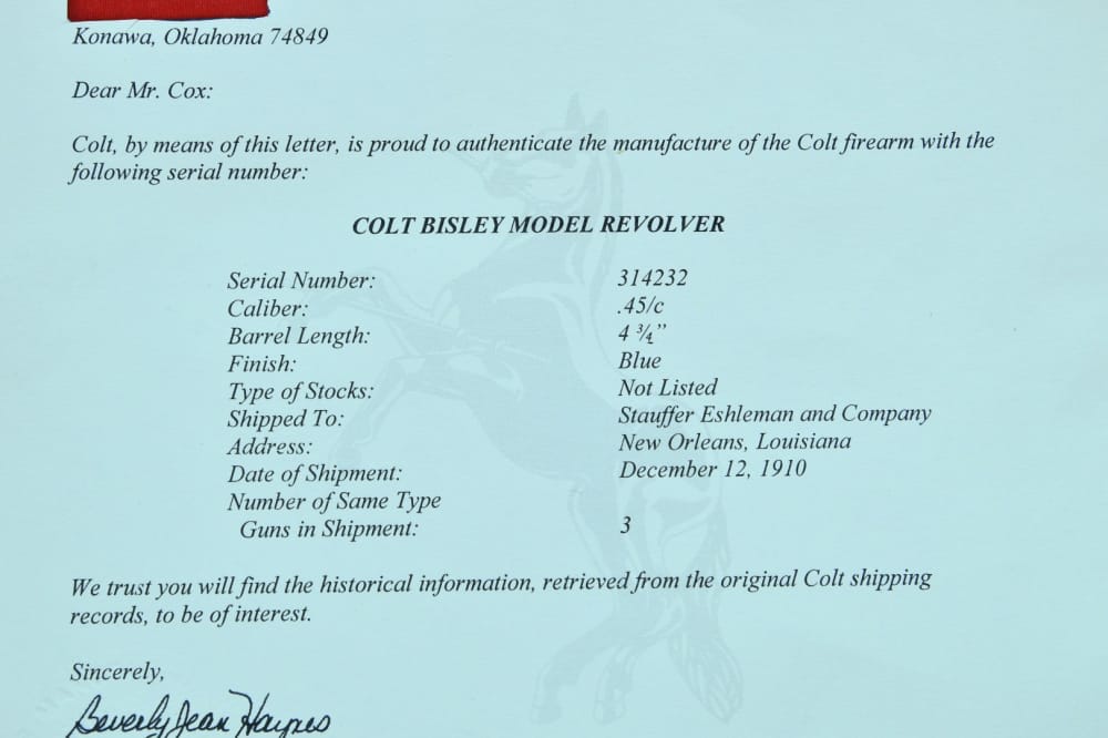 SHARP, SCARCE Colt Bisley Revolver - .45 - 4-3/4" - *NEW ORLEANS SHIPPED*-img-6