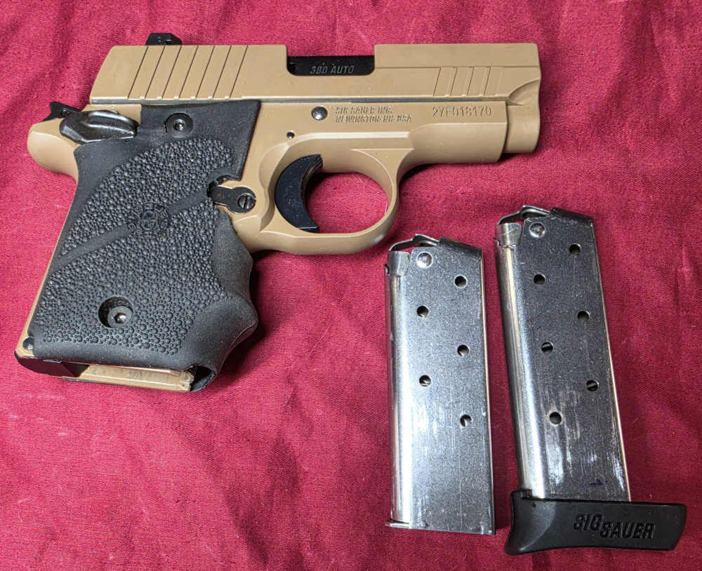 Sig Sauer P-238 Emperor Scorpion FDE .380 Auto W/2 Magazines-img-0
