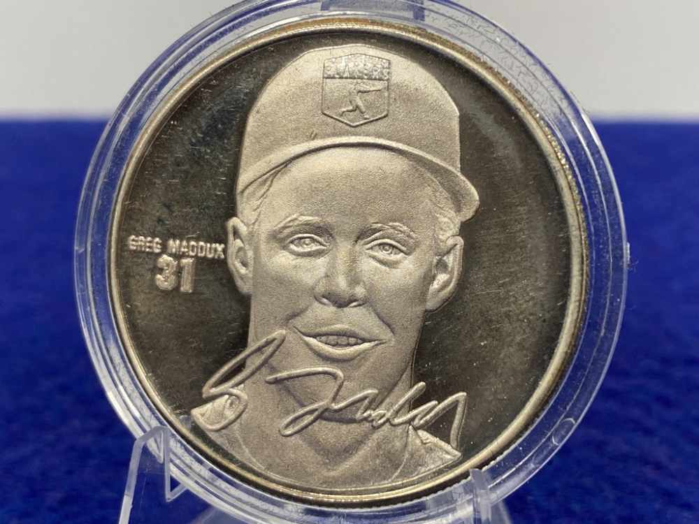 Highland Mint *Greg Maddux* MLB Special Edition *1 Troy Ounce .999 SILVER*-img-6