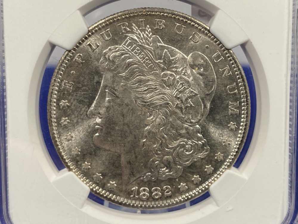 1882-S Morgan SILVER Dollar -Graded MS63- *Extremely Collectable Silver*-img-3