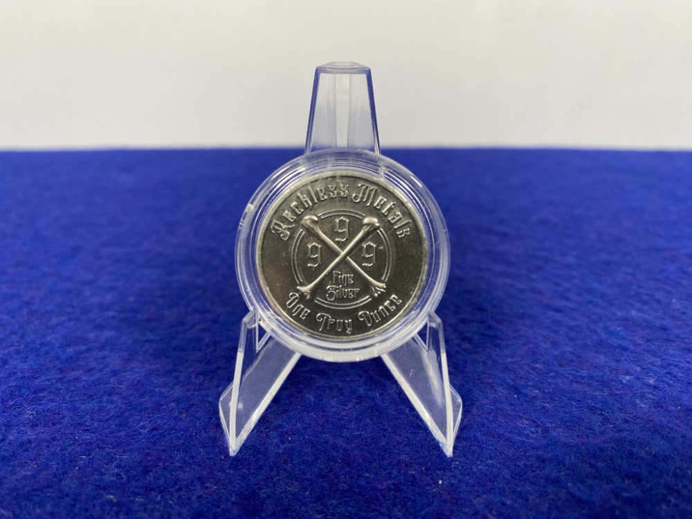 -DESIRABLE- Reckless Metals *Believe Nothing*  1 Troy Ounce .999 SILVER Rnd-img-0