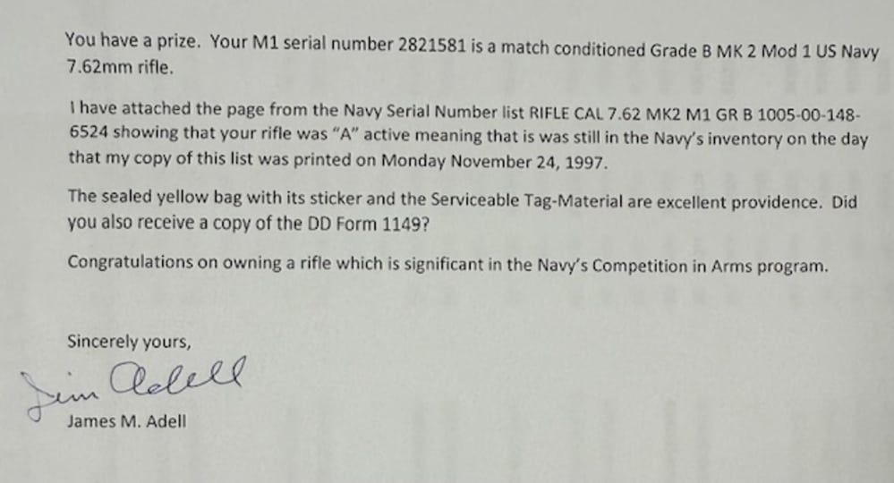 M1 Garand - Secretary of the Navy Trophy Rifle-img-8