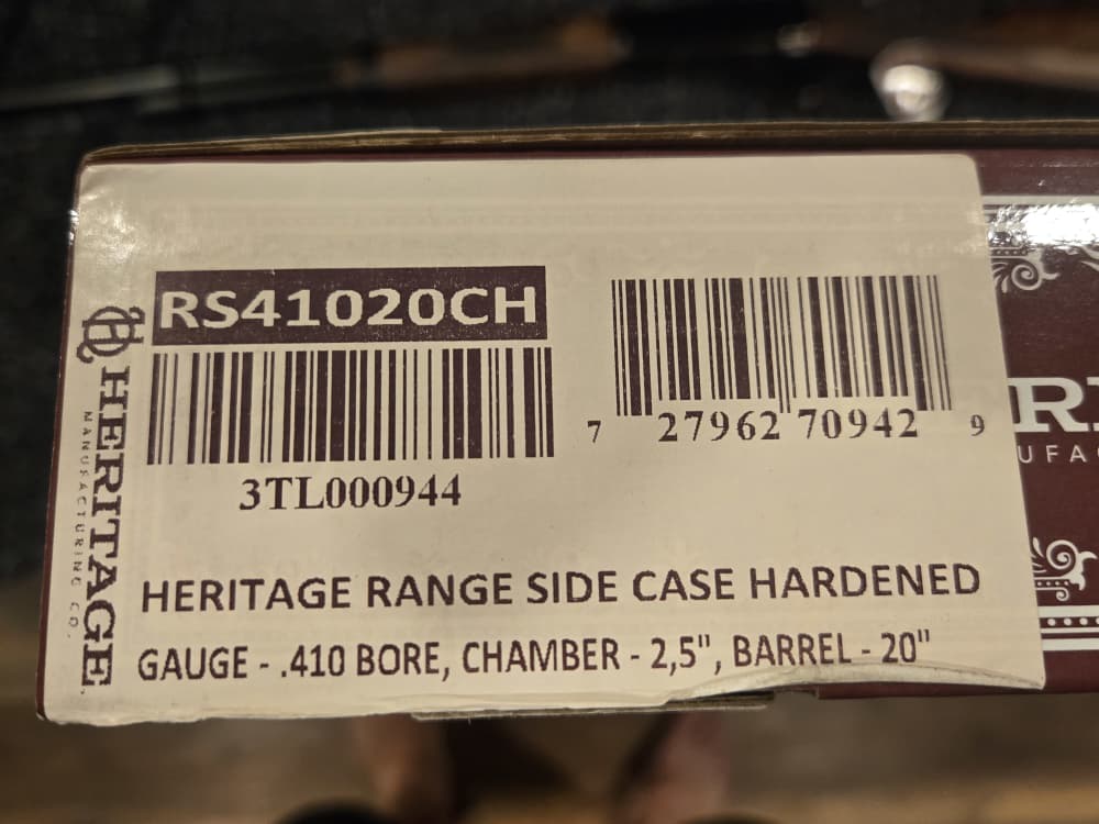 Heritage Range Side Lever 410 GAUGE 20" Hardended Walnut RIFLE 727962709429-img-12