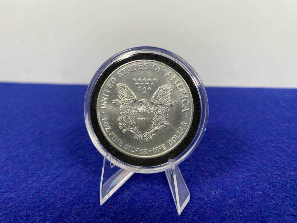 1999 Silver Eagle *1 Troy Oz 999 SILVER* Desirable Coin -BU- Penny Start-img-4