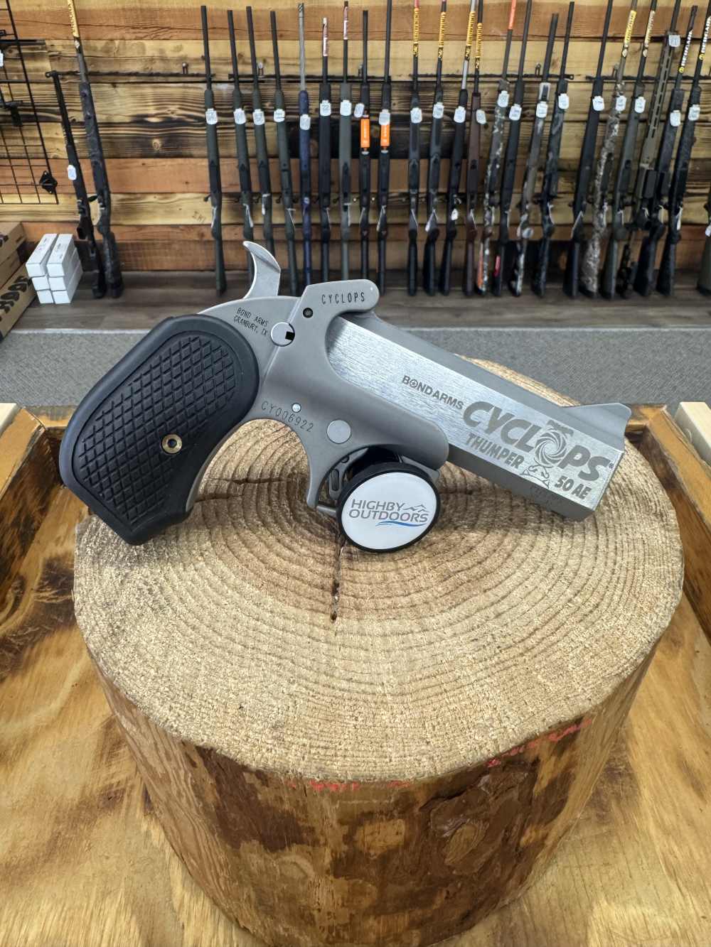 Bond Arms Cyclops Thumper Big Bore Pistol - 50 AE, 1rd, 4.25", Stainless-img-0