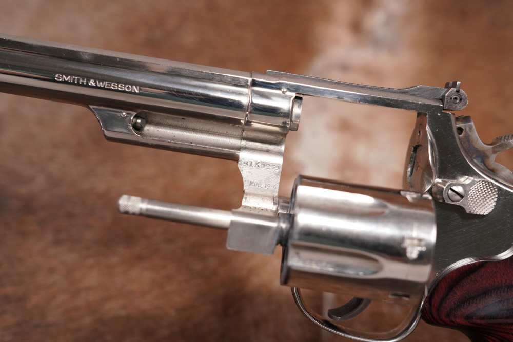 Smith & Wesson S&W Model 19-4 .357 Combat Magnum 6" DA Nickel Revolver 1979-img-11