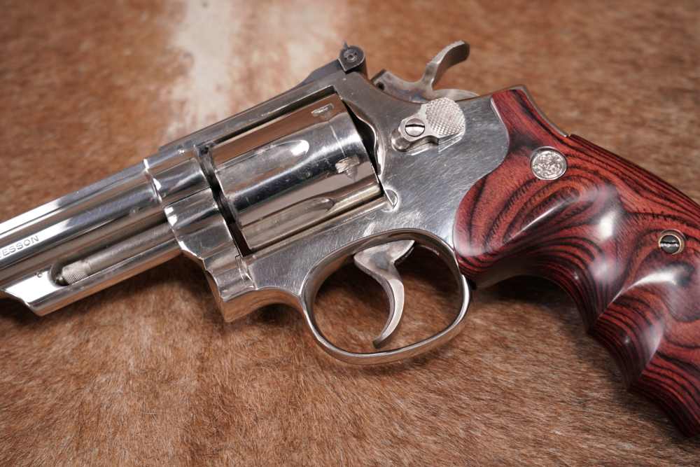 Smith & Wesson S&W Model 19-4 .357 Combat Magnum 6" DA Nickel Revolver 1979-img-3