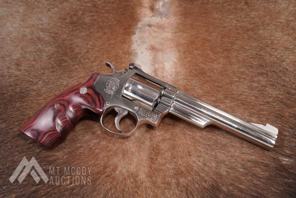 Smith & Wesson S&W Model 19-4 .357 Combat Magnum 6" DA Nickel Revolver 1979-img-0