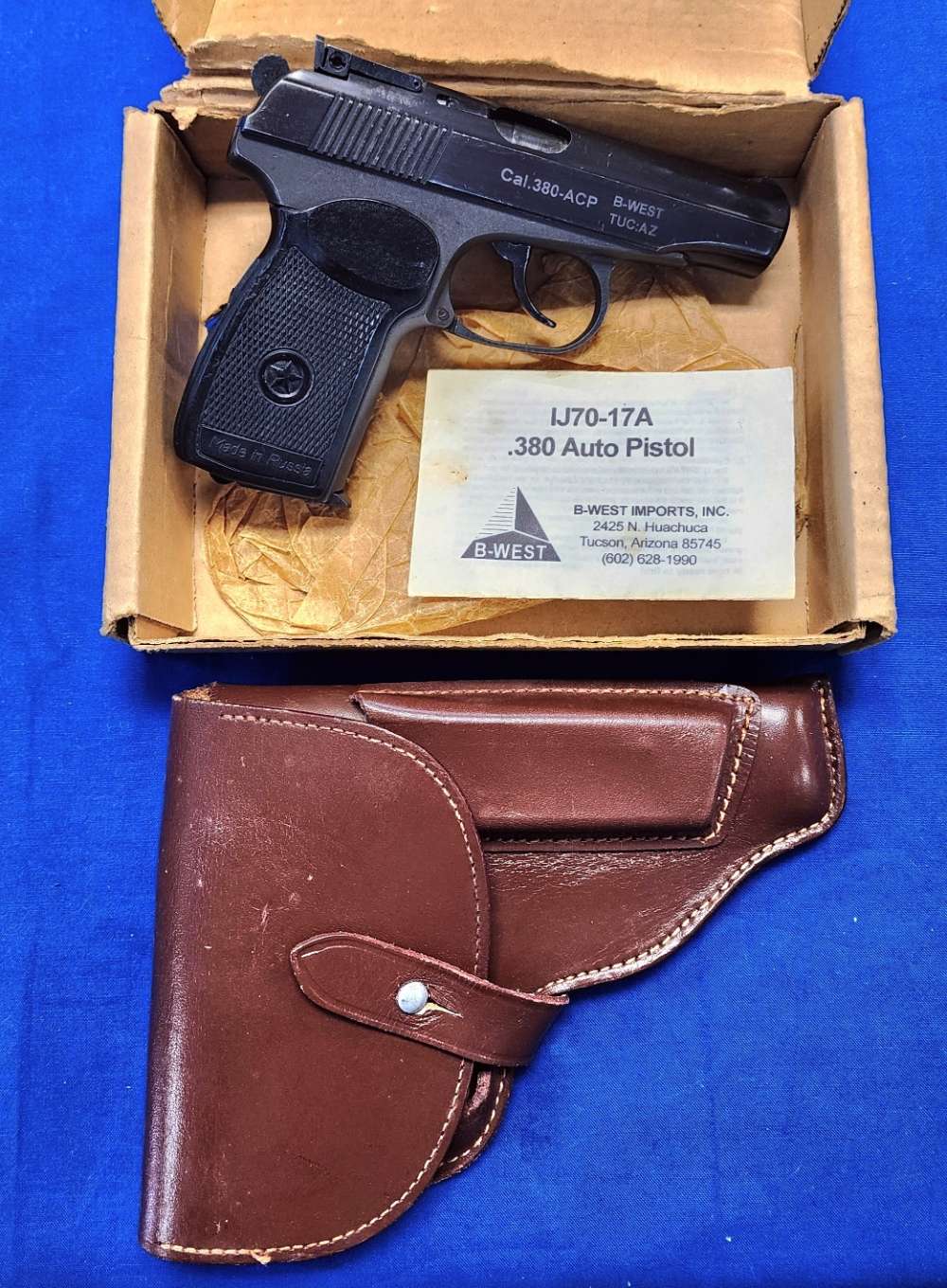 IMEZ BAIKAL IJ70-17A .380 ACP 3.68" - IN BOX W/ HOLSTER-img-0