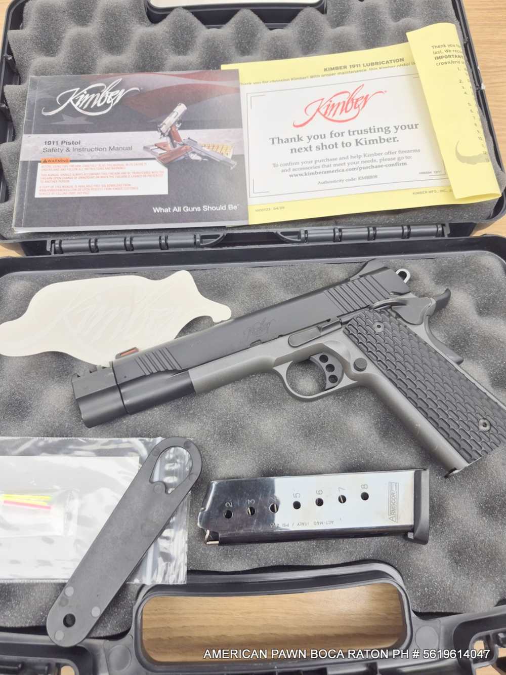 KIMBER CUSTOM LW SHADOW GHOST 1911 45ACP 5" BRL.-img-1