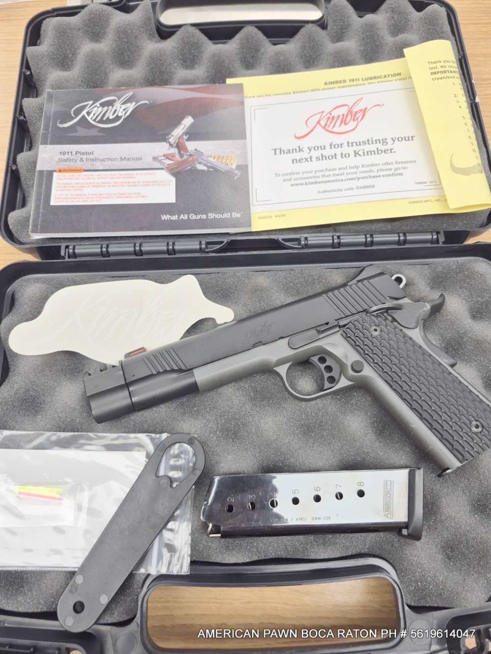 KIMBER CUSTOM LW SHADOW GHOST 1911 45ACP 5" BRL.-img-0