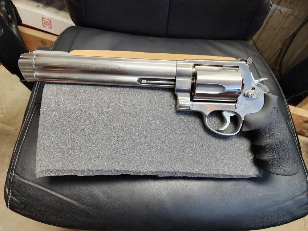 PICS! NEW SMITH & WESSON SW500 REVOLVER 500SW MAGNUM 8.38" STAINLESS MAG SS-img-8