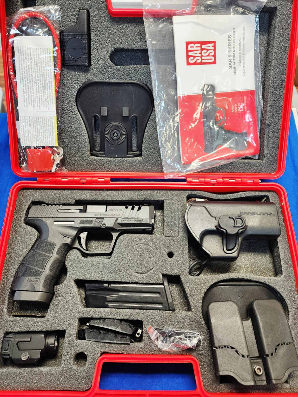 SAR SAR9CX 9MM OPTIC CUT COMPED IN BOX W/ HOLSTER-img-0