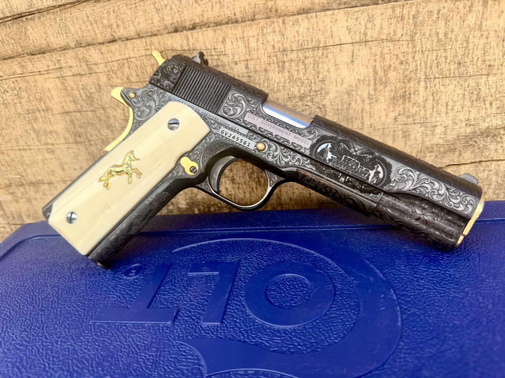 Colt Govt Model “250th Anniversary” USA Polished Blued & 24k Gold -img-0