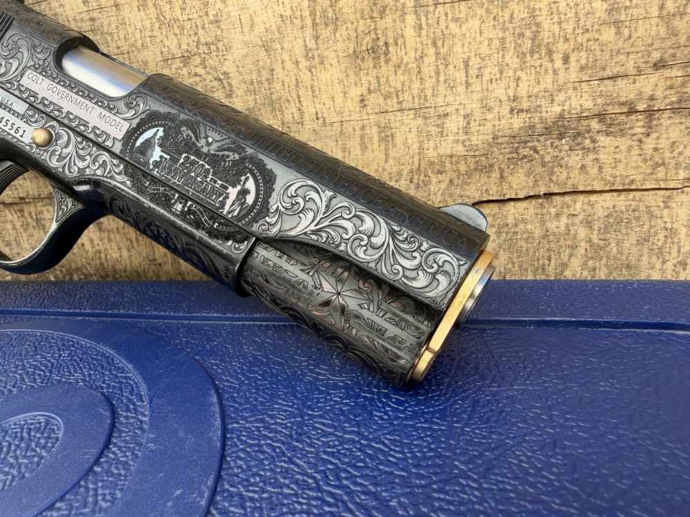 Colt Govt Model “250th Anniversary” USA Polished Blued & 24k Gold -img-7