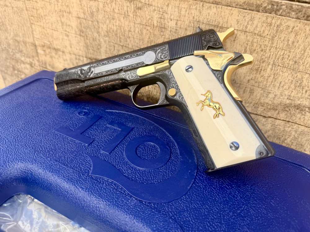 Colt Govt Model “250th Anniversary” USA Polished Blued & 24k Gold -img-4