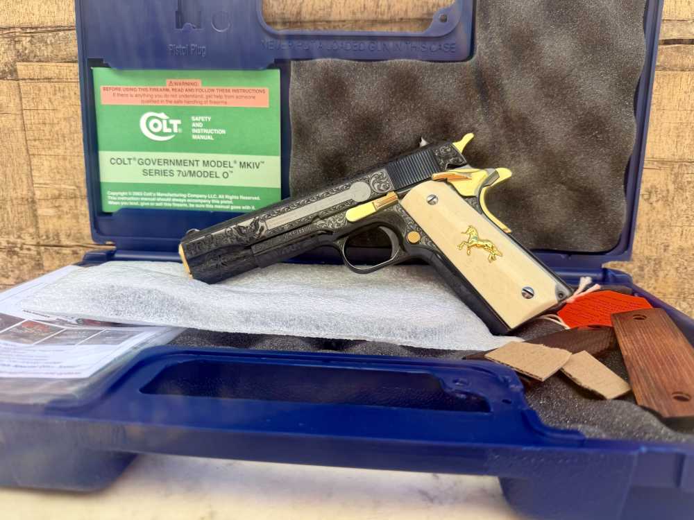 Colt Govt Model “250th Anniversary” USA Polished Blued & 24k Gold -img-23