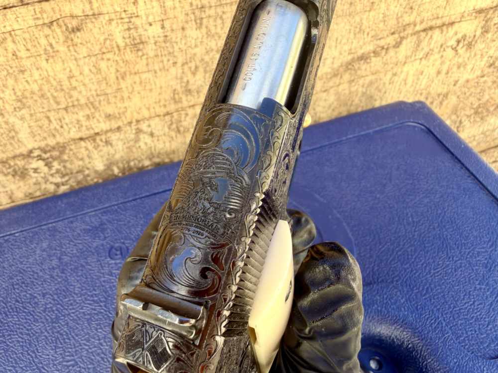 Colt Govt Model “250th Anniversary” USA Polished Blued & 24k Gold -img-13