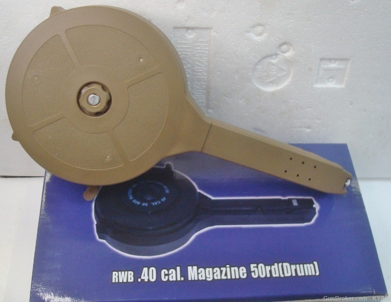 1 Glock .40 s&w 50 round New Desert Tan Drum magazine 40 Korean-img-6