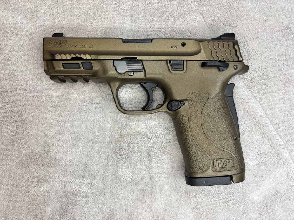 Smith & Wesson M&P380 Shield EZ  Burnt Bronze Cerakote finish -img-0