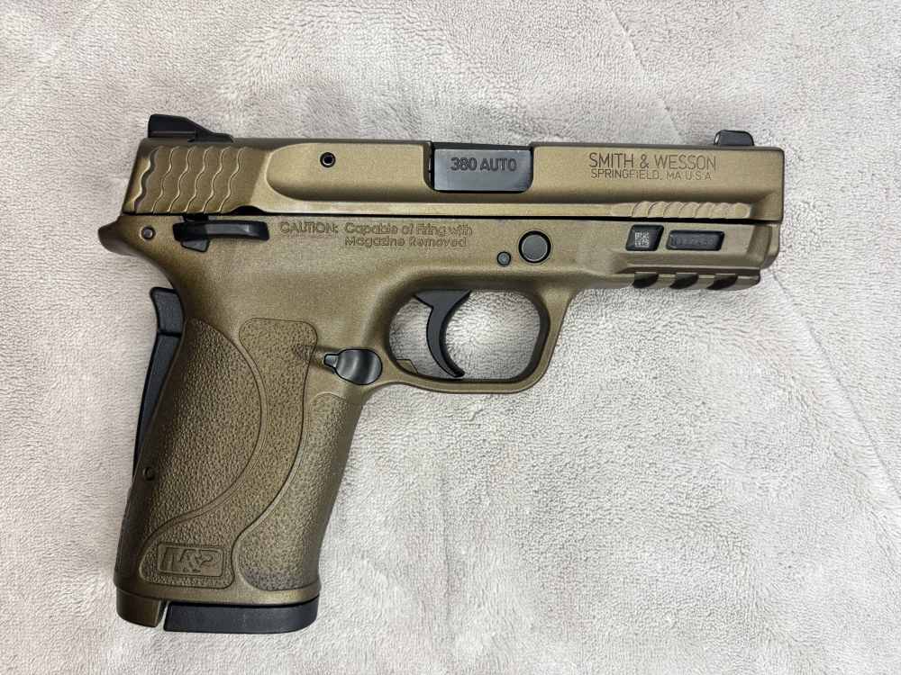 Smith & Wesson M&P380 Shield EZ  Burnt Bronze Cerakote finish -img-1