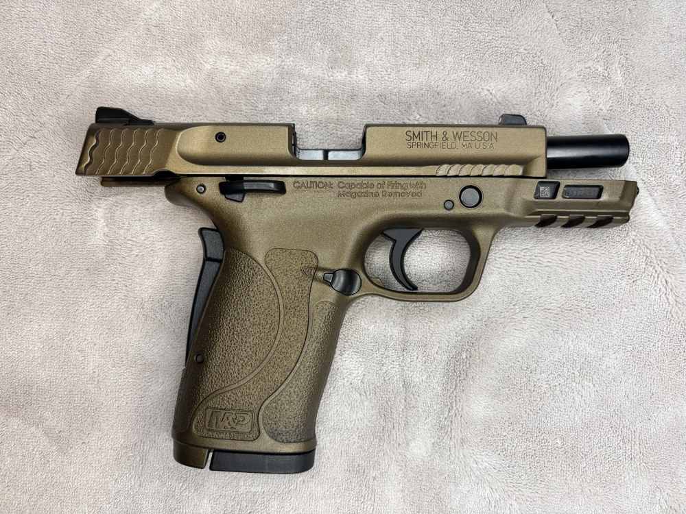 Smith & Wesson M&P380 Shield EZ  Burnt Bronze Cerakote finish -img-3