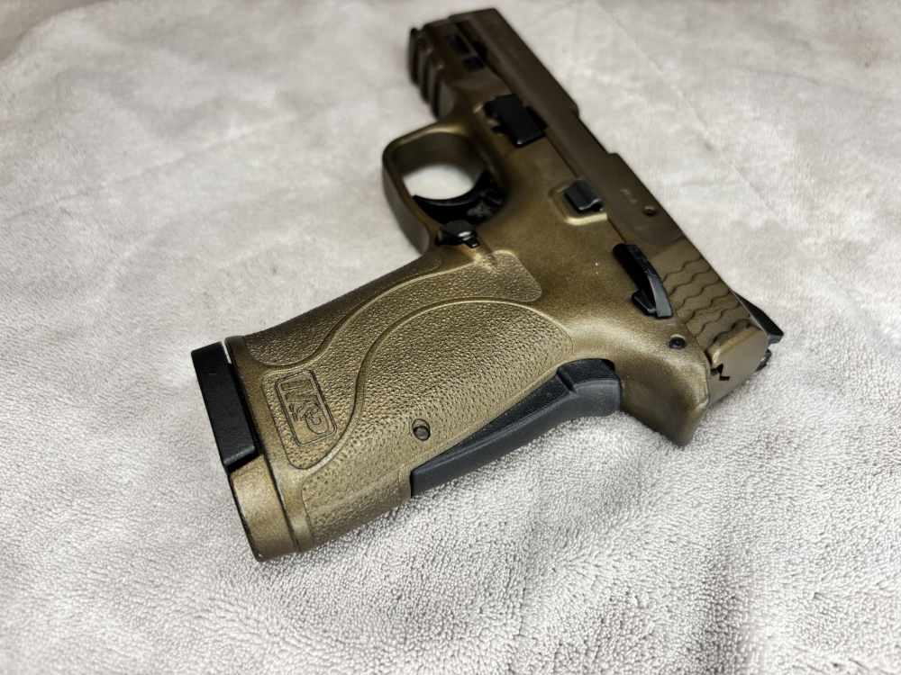 Smith & Wesson M&P380 Shield EZ  Burnt Bronze Cerakote finish -img-15