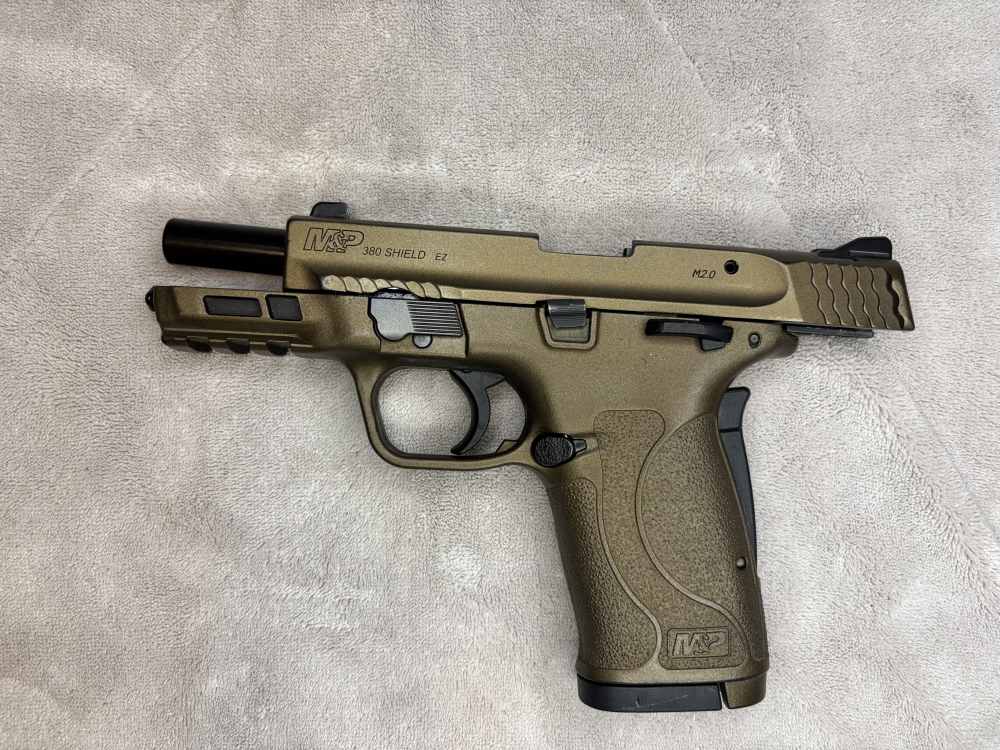 Smith & Wesson M&P380 Shield EZ  Burnt Bronze Cerakote finish -img-2
