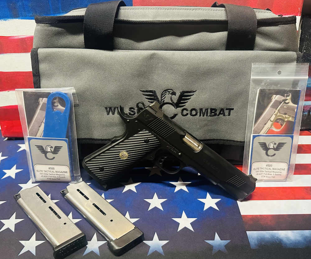 Exceptional Wilson Combat CQB Elite 45 Auto w Case + 3 Mags -img-0