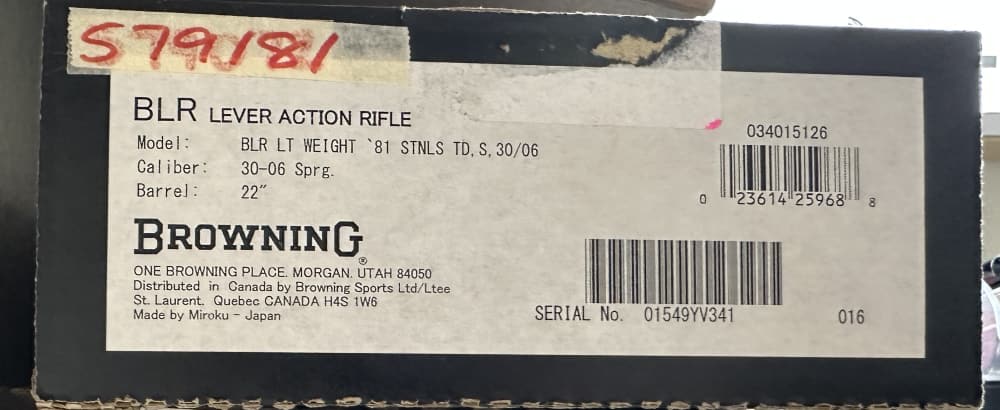 Browning BLR Lightweight Takedown lever action rifle  New in box!-img-15